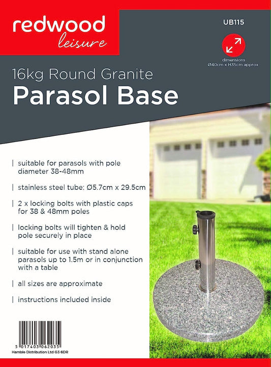 Parasol Round Base 16kg Granite, MorgansOsw