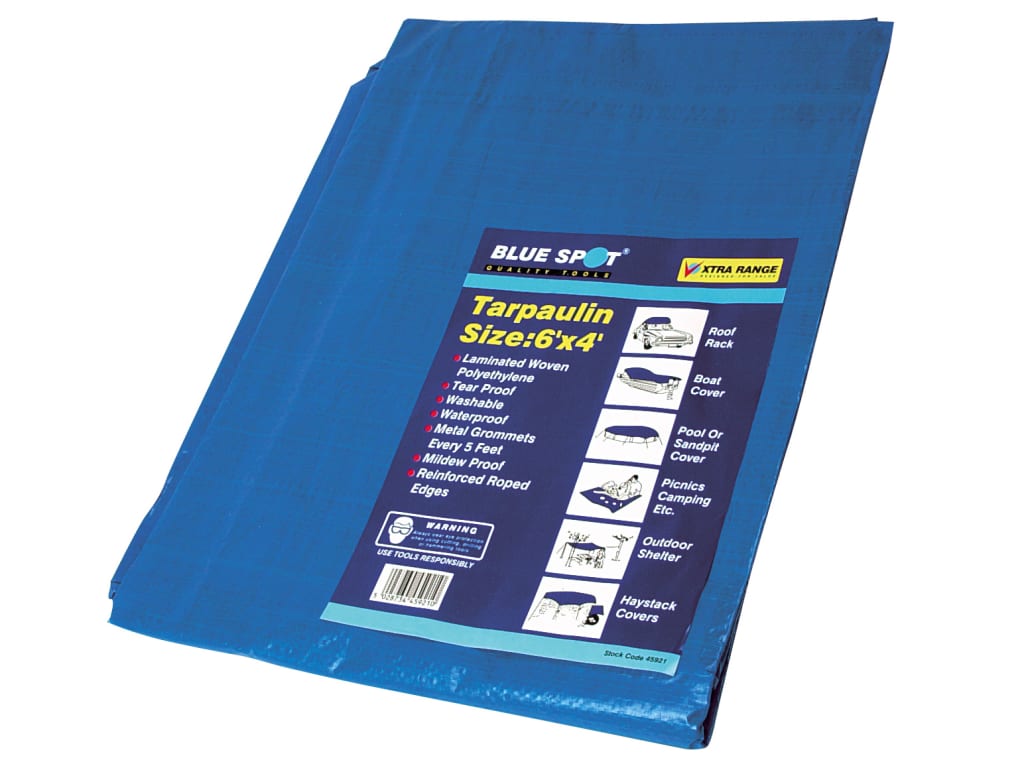 Blue Tarpaulin 1.8 x 1.2m (6 x 4ft)
