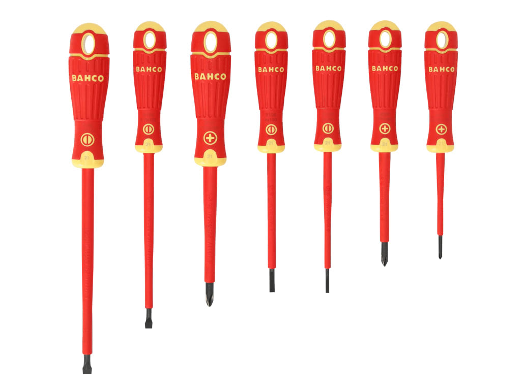 B220.007 BAHCOFIT Insulated Screwdriver Set, 7 Piece