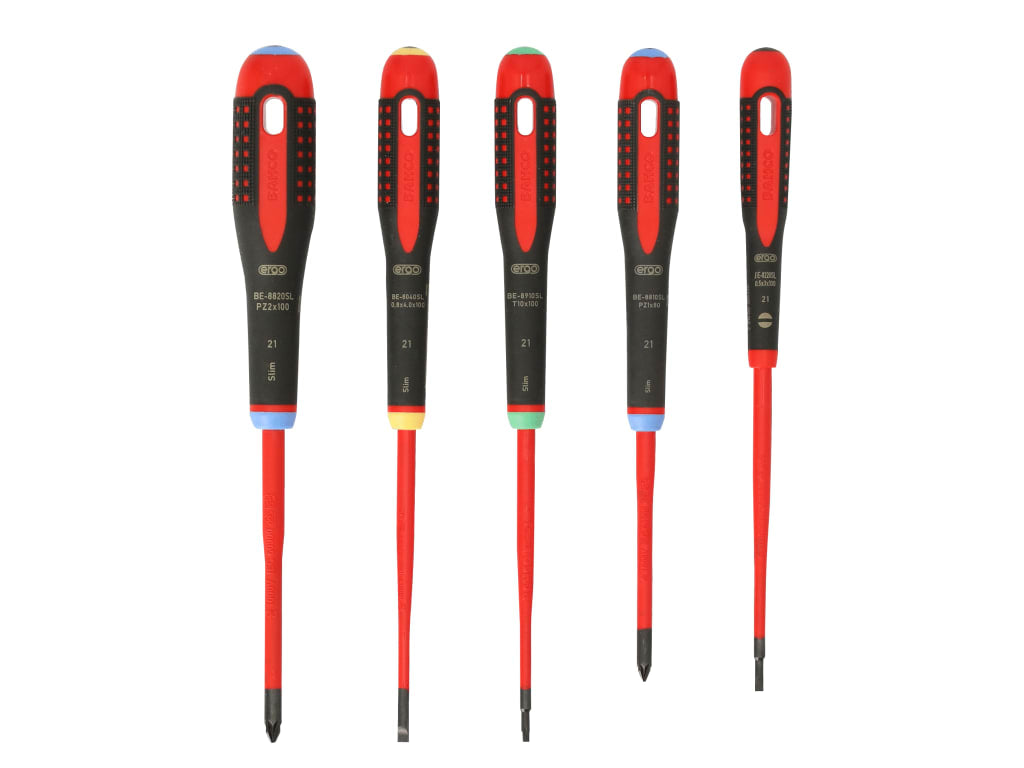 BE-9872SL ERGO™ VDE Insulated Screwdriver Set, 5 Piece