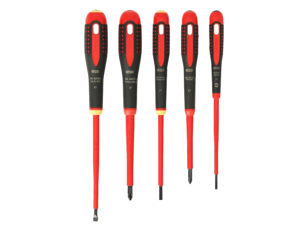 BE-9881S ERGO™ VDE Insulated Screwdriver Set, 5 Piece