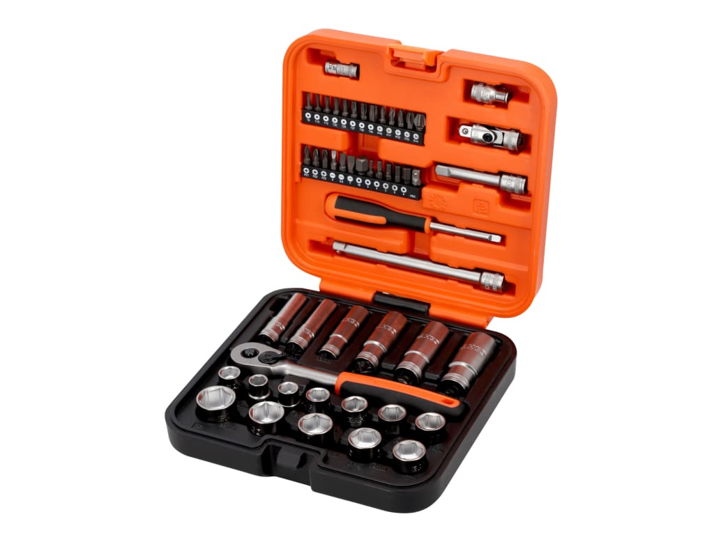 S51MC3H 3/8in Drive Standard and Deep Socket & 1/4in Bit Set, 51 Piece