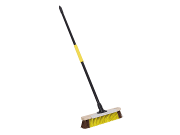 Heavy-duty Utility Broom with Metal Scraper 380mm (15in)