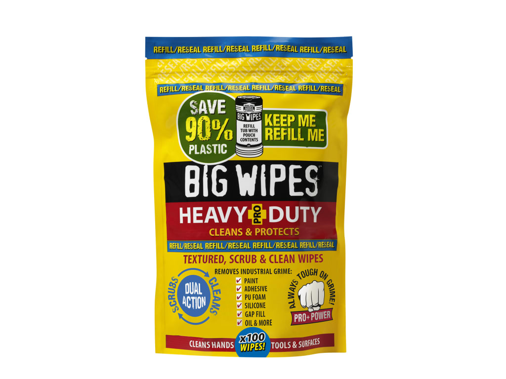 Big Wipes Heavy-Duty PRO+ Wipes Refill Pouch of 100