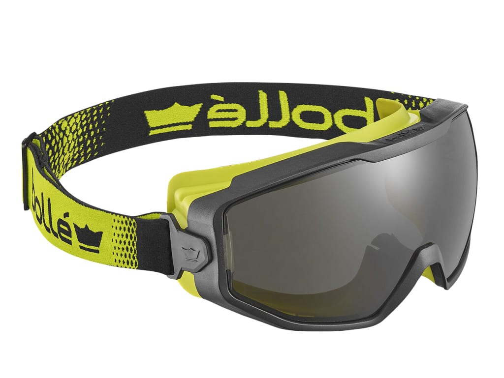 Spectrum Platinum Smoke Vented Safety Googles, Black/Yellow
