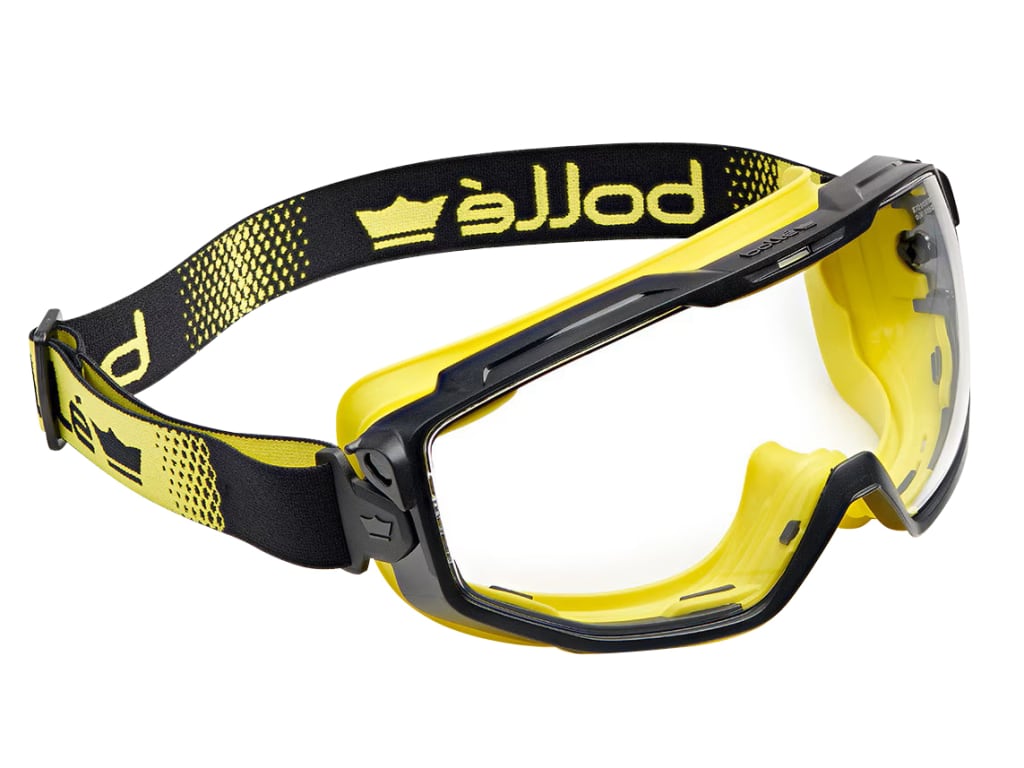 Yellow Vented Universal Goggles - PLATINUM® Clear