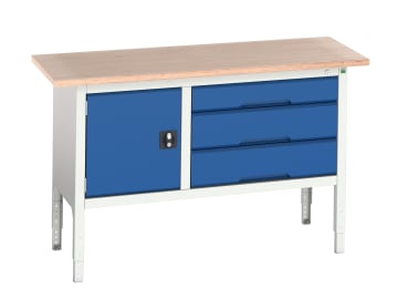Verso Adjustable Height Storage Bench 1500 x 600mm