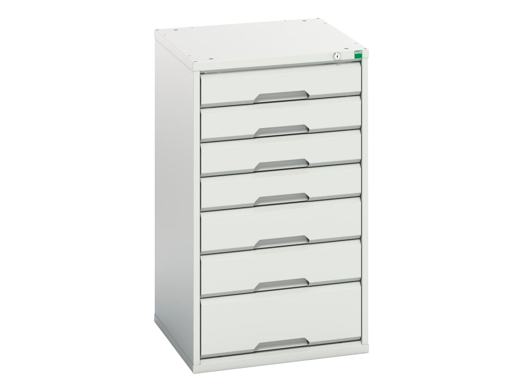 Verso 7 Drawer Cabinet 525 x 900mm Light Grey