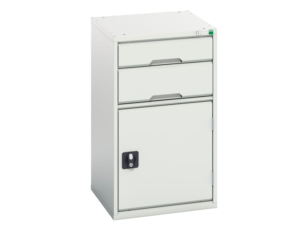 Verso 2 Drawer + Cupboard 900 x 525mm Light Grey