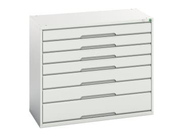 Verso 7 Drawer Cabinet 1050 x 900mm Light Grey