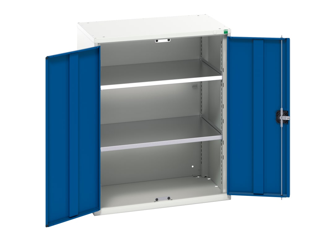 Verso 2 Shelf Cupboard 800mm Gentian Blue