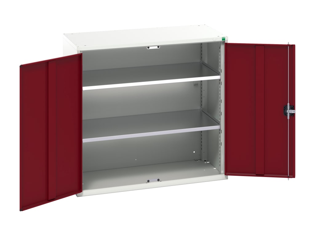 Verso 2 Shelf Cupboard 1050mm Crimson Red