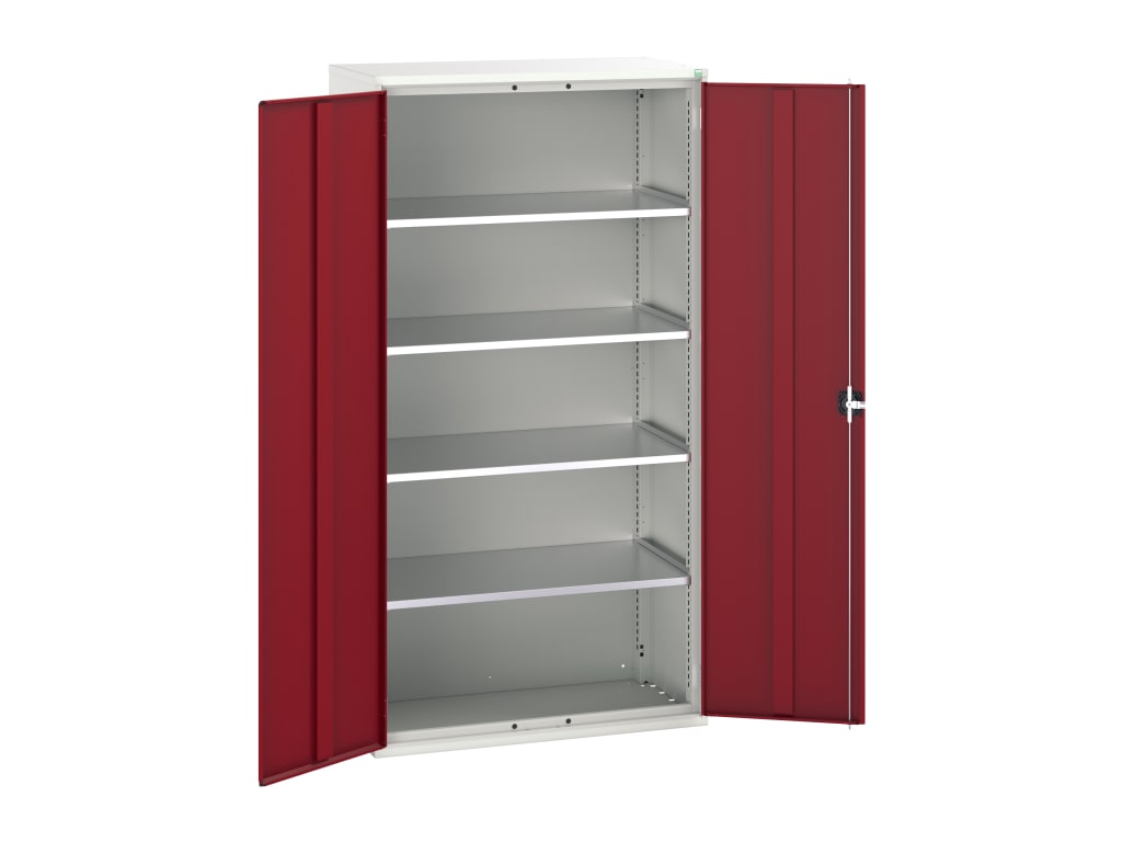Verso 4 Shelf Cupboard 1050mm Crimson Red