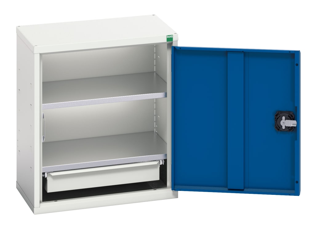 Verso Economy Wall Cupboard 2 Shelf 525mm Gentian Blue