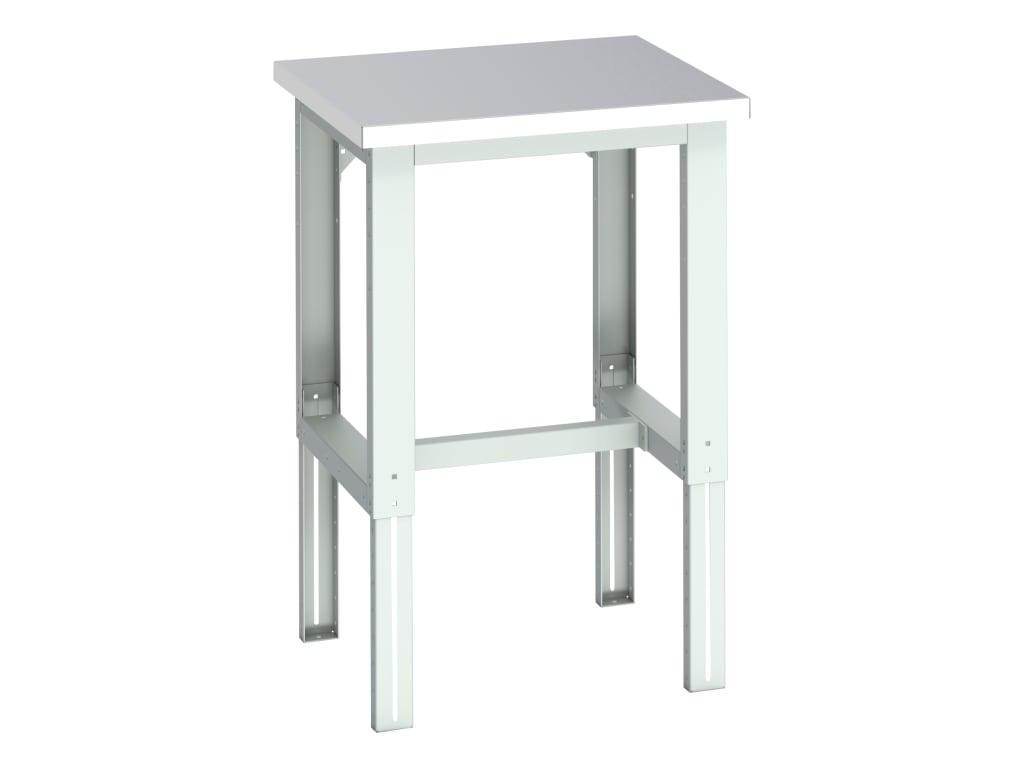 Cubio Adjustable Bench, Stainless Steel Clad Top 750 x 750mm