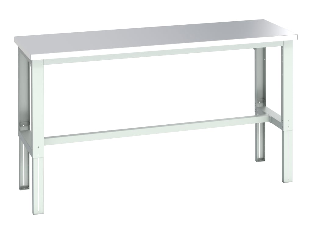 Cubio Adjustable Bench, Stainless Steel Clad Top 2000 x 750mm
