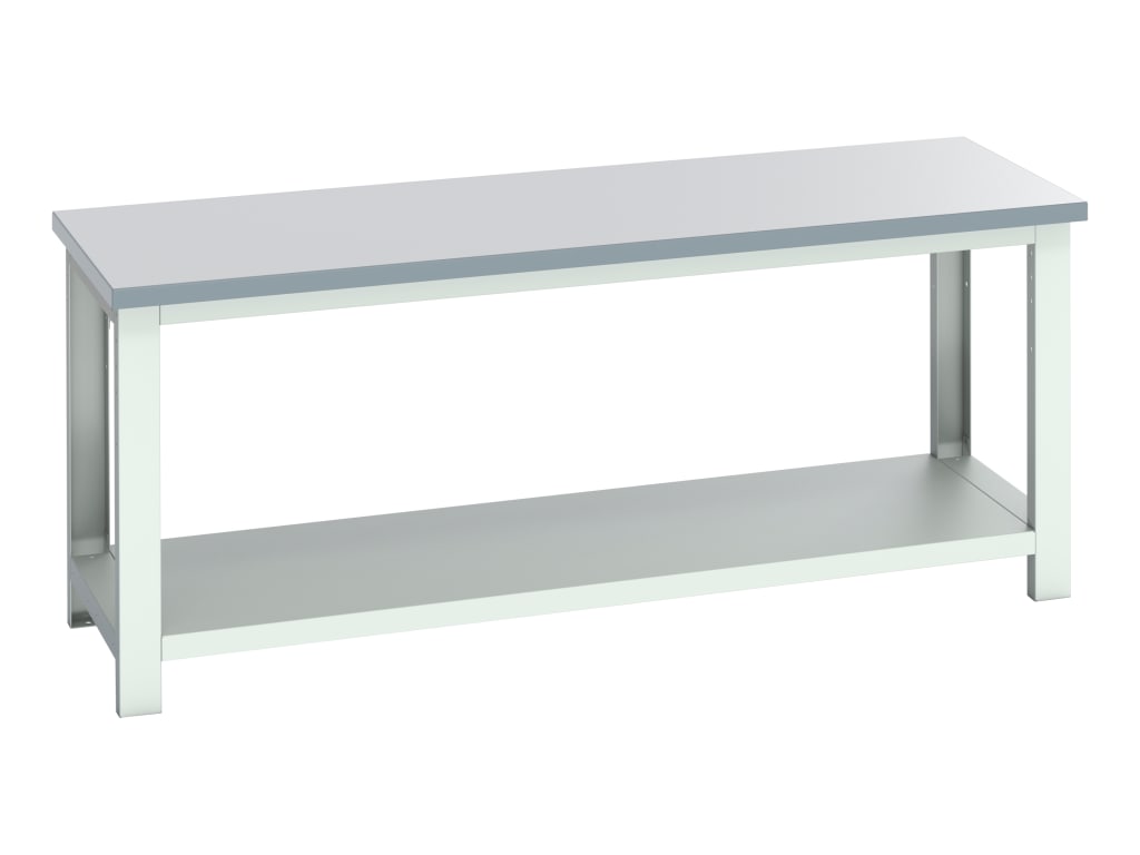 Cubio Bench with Shelf, Laminate Top 2000 x 750mm