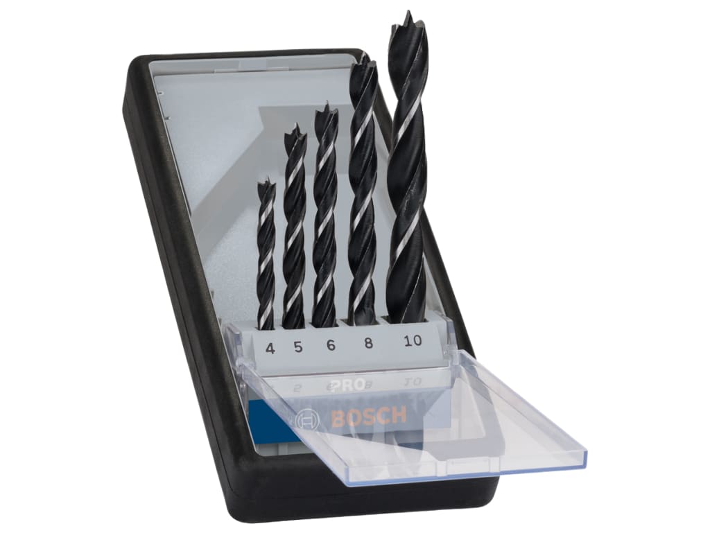 PRO Wood Brad Point Drill Bit Set, 5 Piece