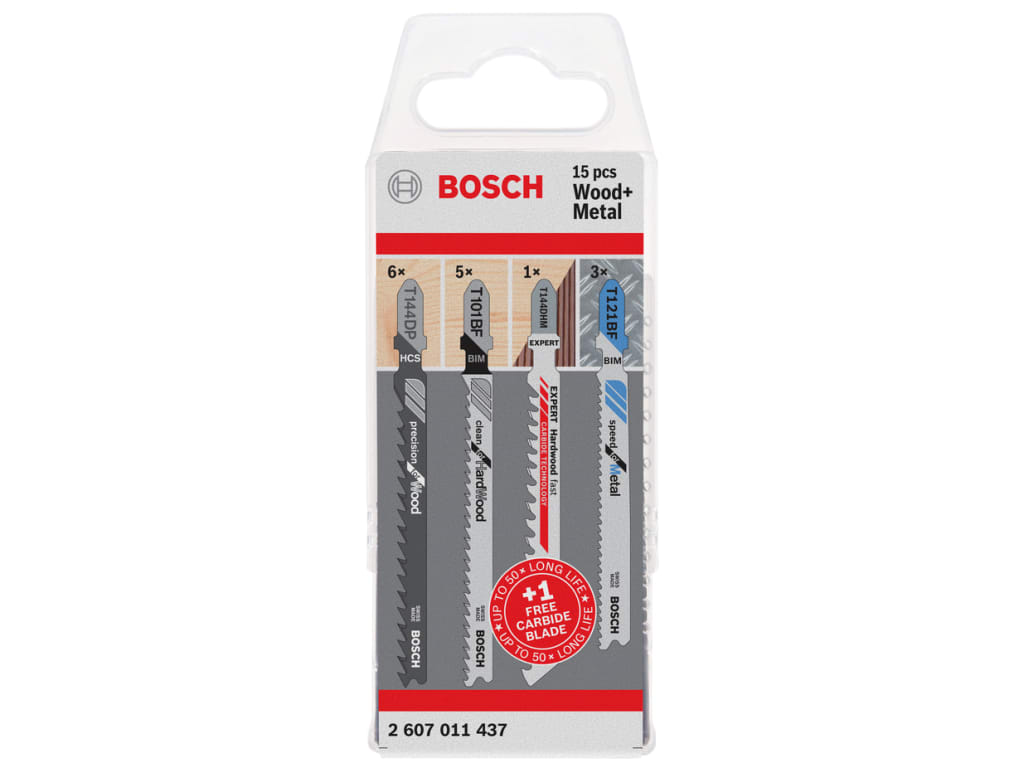 Wood and Metal Jigsaw Blade Set, 15 Piece