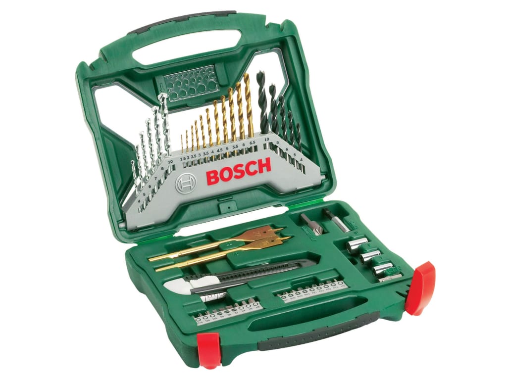 X-Line Titanium Drill and Screwdriver Bit Set, 50 Piece