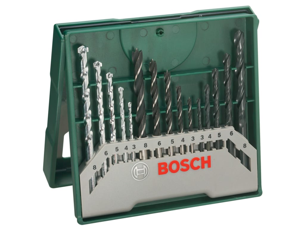 Mini-X-Line Twist Drill Bit Set, 15 Piece