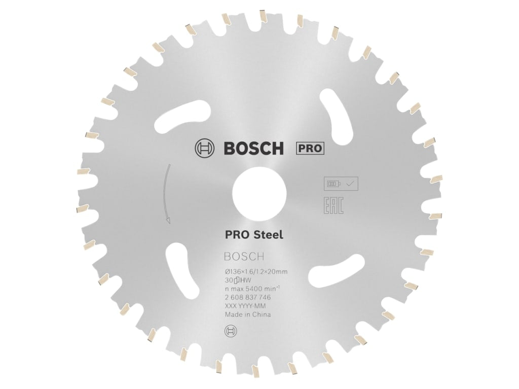 PRO Steel Cordless Circular Saw Blade 136 x 20mm x 30T