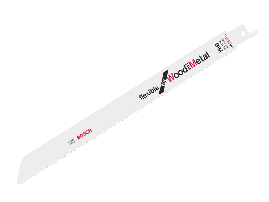 S 1122 VF Flexible for Wood & Metal Blade 225mm 10-14 TPI (Pack 5)