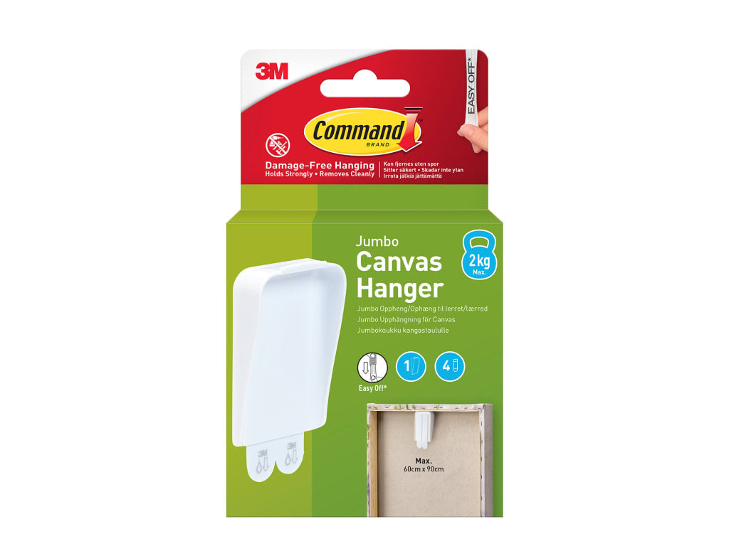 Jumbo Canvas Hanger (1 Hook + 2 Strips)