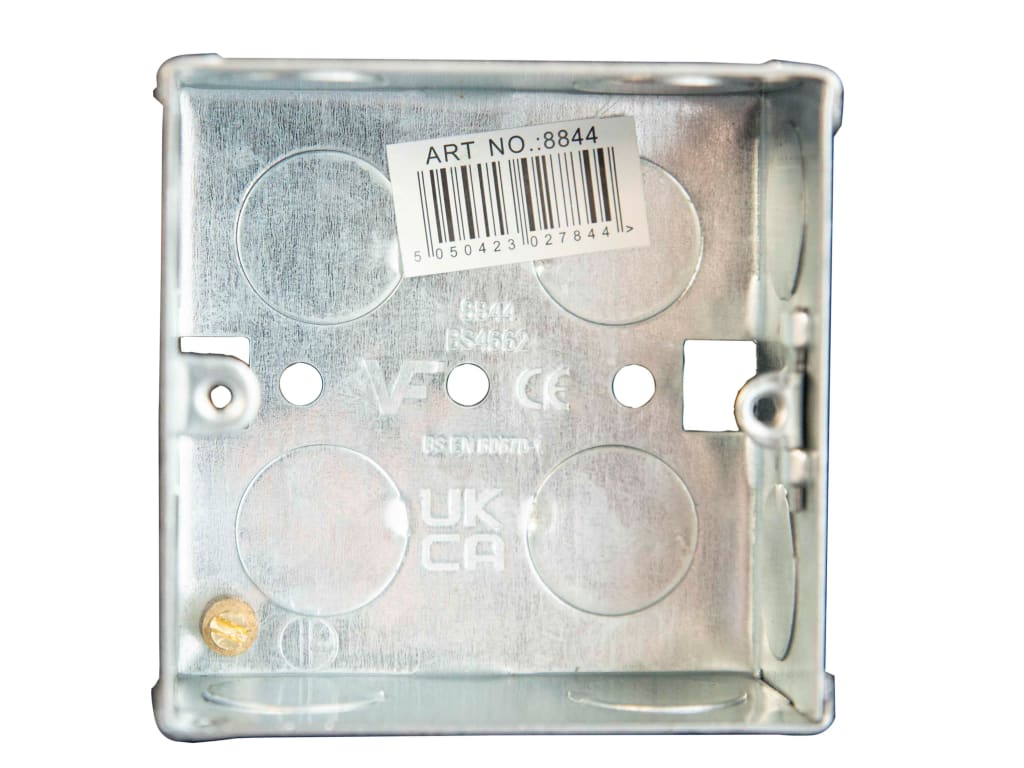 Metal Back Box 1-Gang 35mm