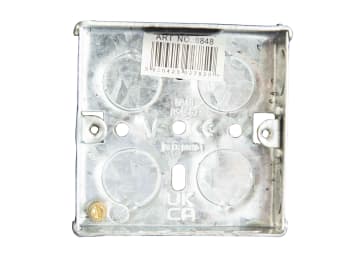 Metal Back Box 1-Gang 16mm