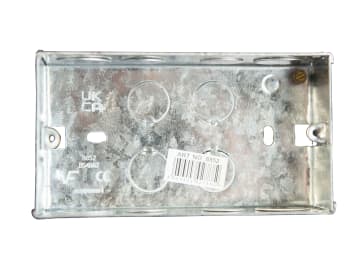 Metal Back Box 2-Gang 45mm