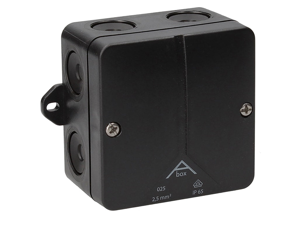 IP66 Junction Box Black 81 x 81mm