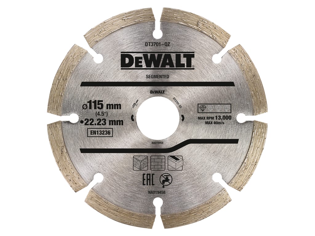 DT3701 Segmented Diamond Cutting Disc 115 x 22.23mm