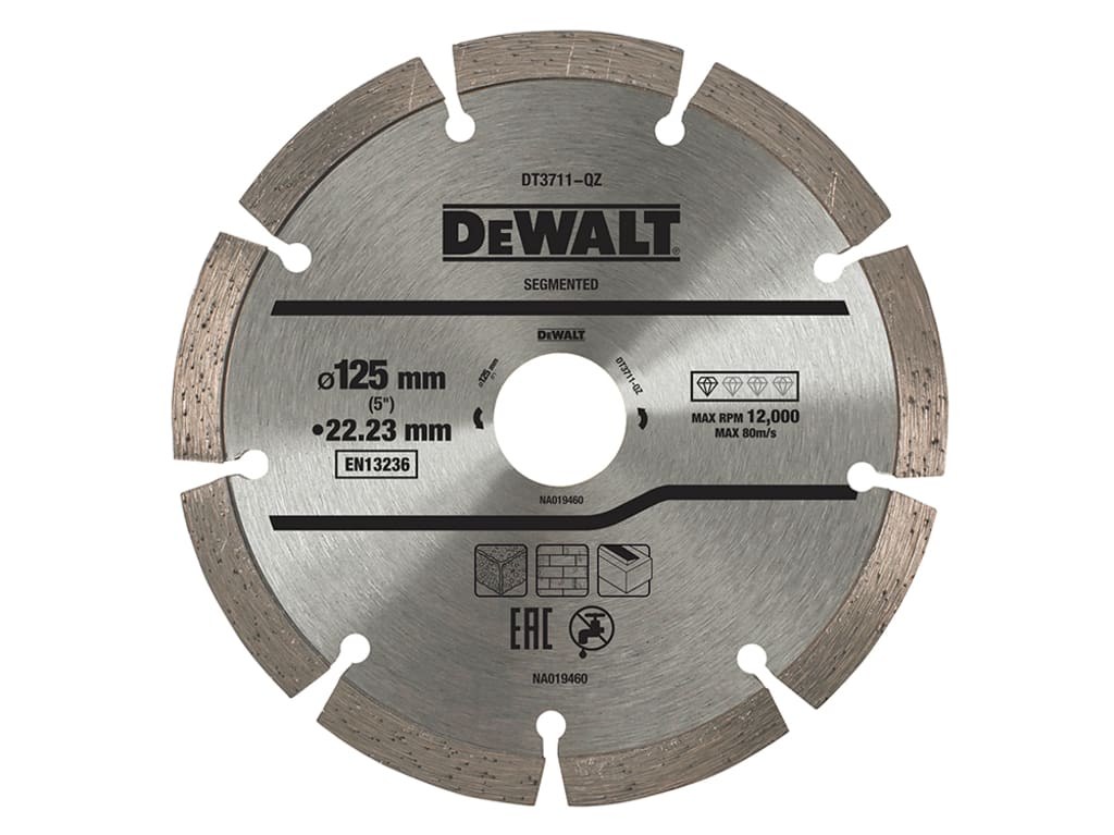 DT3711 Segmented Diamond Cutting Disc 125 x 22.23mm