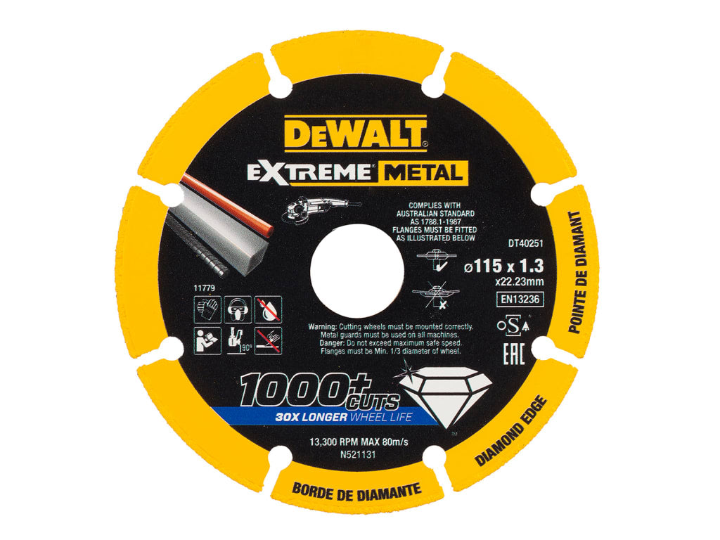 DT40251 Extreme Diamond Metal Cutting Disc 115 x 22.23 x 1.3mm