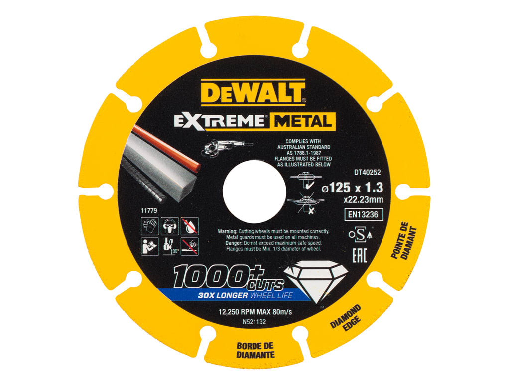 DT40252 Extreme Diamond Metal Cutting Disc 125 x 22.23 x 1.3mm