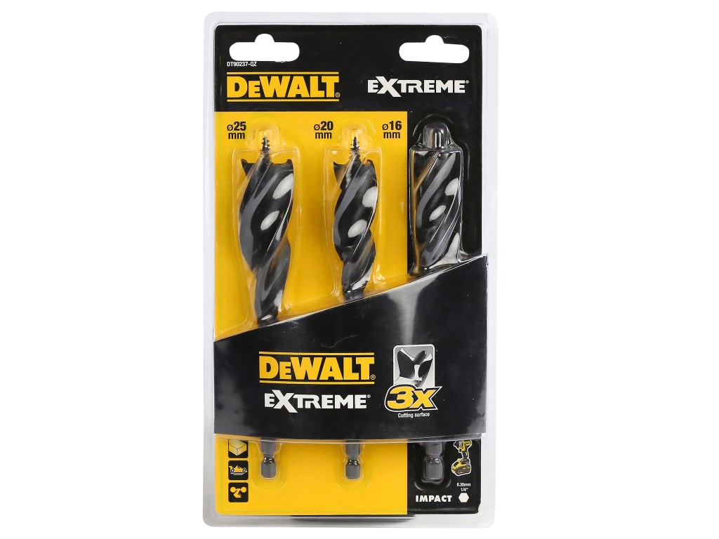 EXTREME® Tri Flute Bit Set, 3 Piece