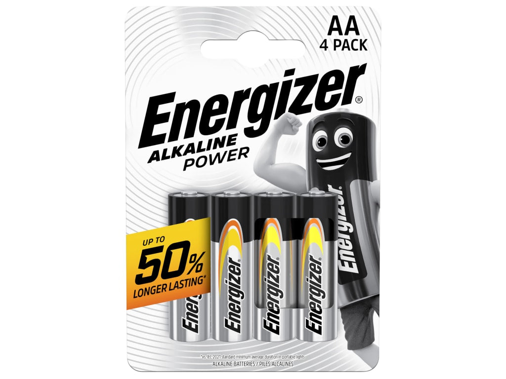AA Cell Alkaline Power Batteries (Pack 4)