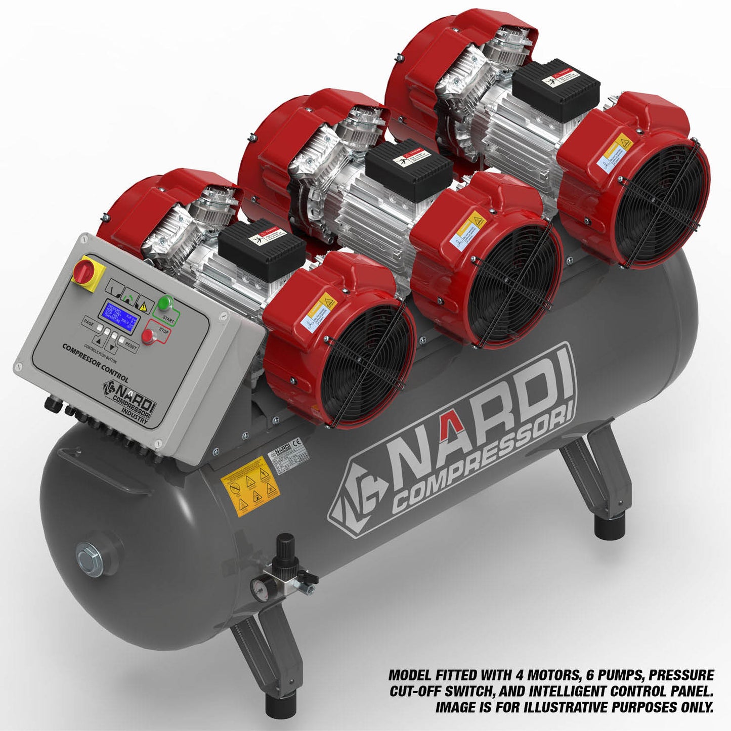 NARDI EXTREME MP 9HP 270ltr 21BAR Compressor with Panel