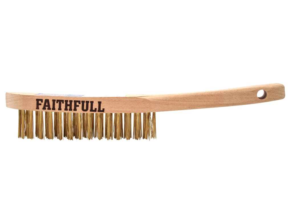 Brass Scratch Brush, Three Row