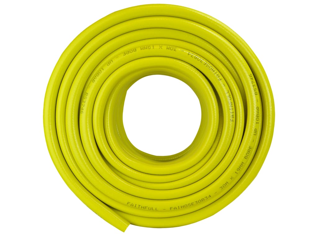 Heavy-Duty Reinforced Builder's Hose 30m 19.25mm (3/4in) Diameter