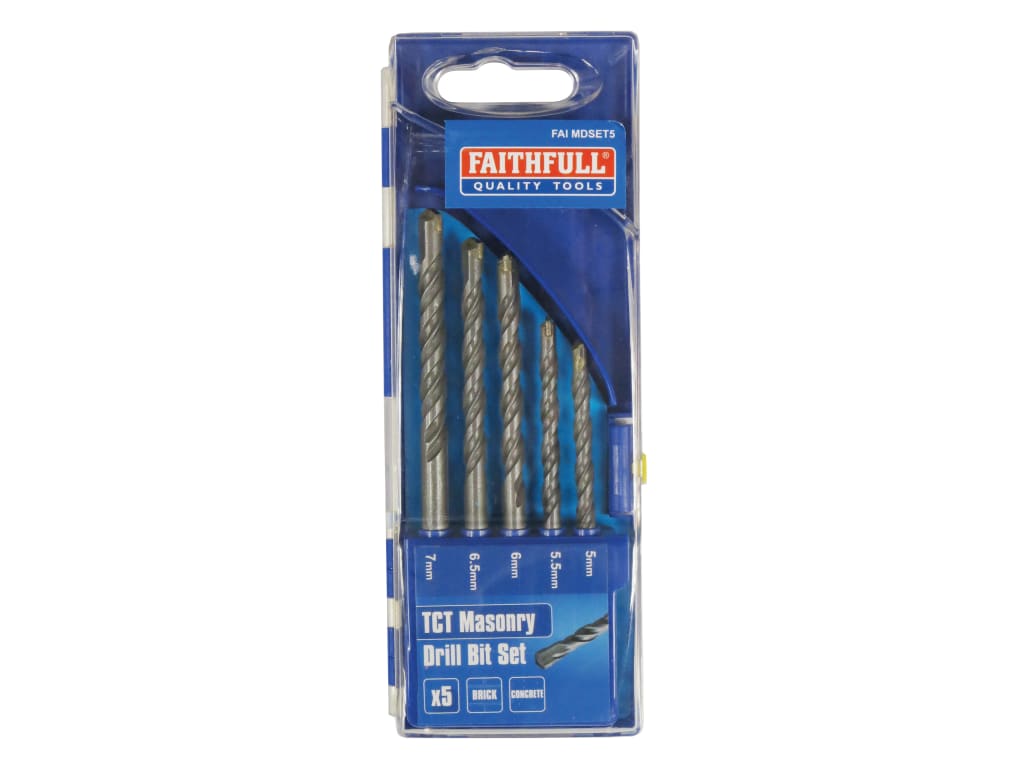 Standard Masonry Drill Set, 5 Piece