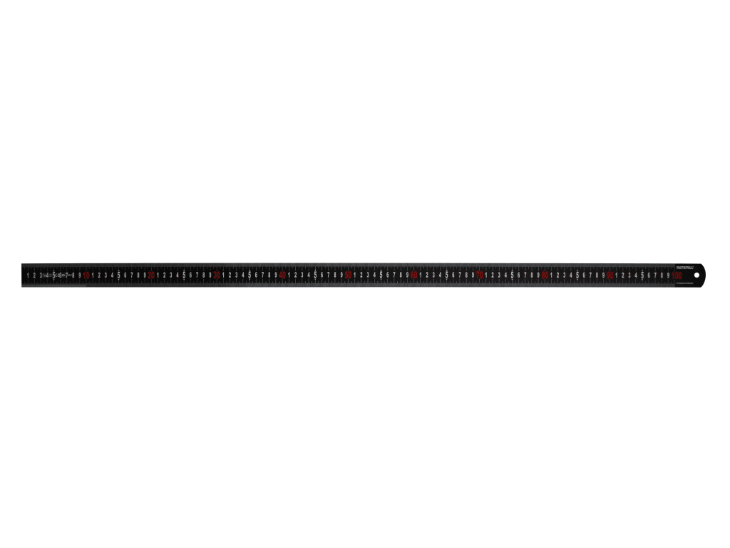Matt Black Stainless Steel Measuring Rule 1000mm