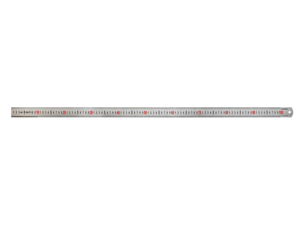 Matt Silver Measuring Rule 1000mm