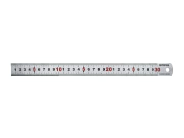 Matt Silver Measuring Rule 300mm