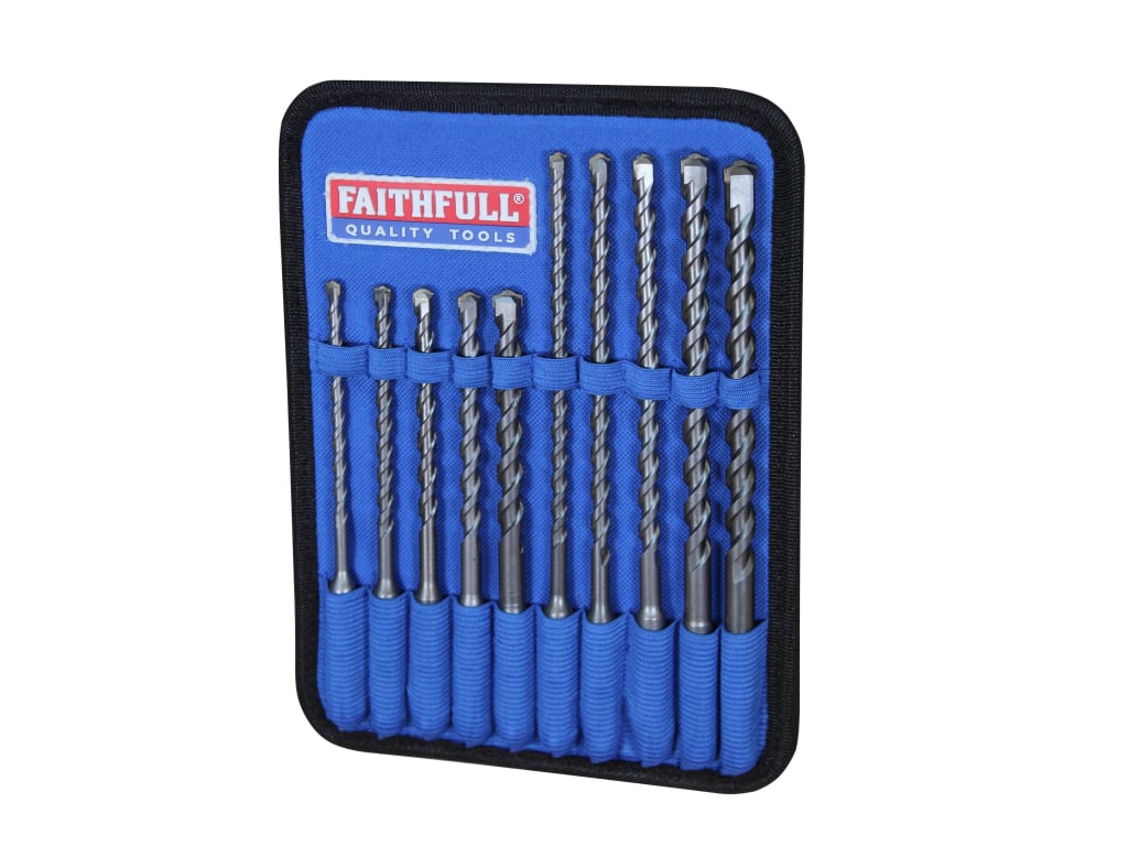 SDS Plus Drill Bit Set, 10 Piece