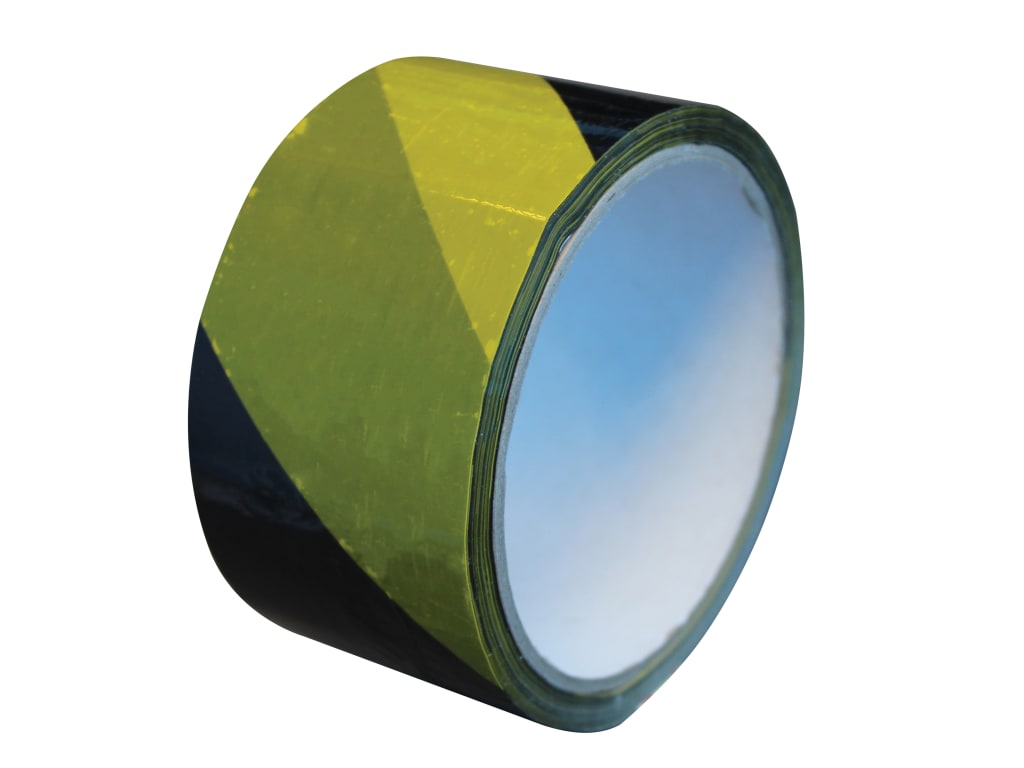 Economy Self-Adhesive Hazard Tape Black/Yellow 50mm x 33m
