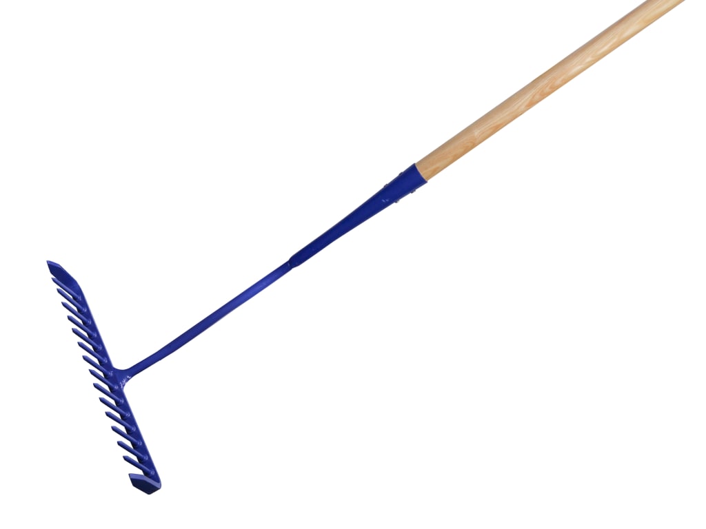 Tarmac Rake 16 Round Teeth - Wooden Handled