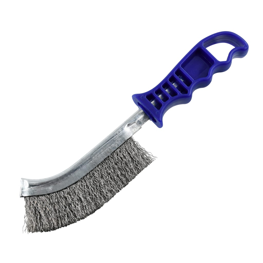 Wire Scratch Brush Stainless Steel Blue Handle