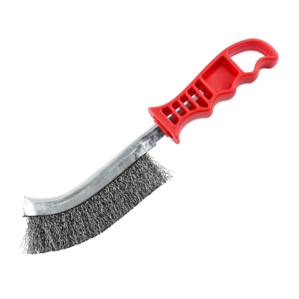 Wire Scratch Brush Steel Red Handle